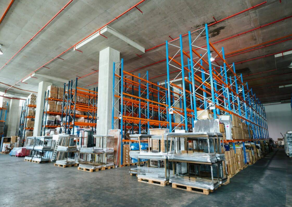 BEAM Space Ayer Rajah - Large warehouse with industrial racking system